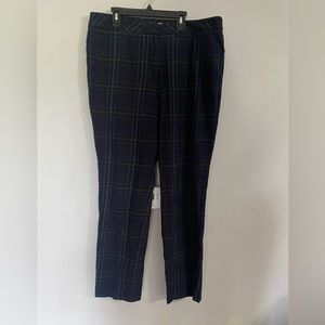 J Jill Premium Bi Stretch Plaid Straight Leg Pants